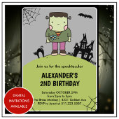 Halloween 2e anniversaire invitations mignon Monst