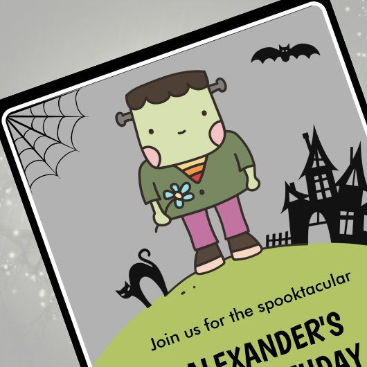 Halloween 2e anniversaire invitations mignon Monst