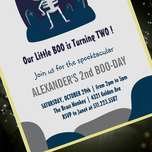 Halloween 2e anniversaire invitations mignonnes po