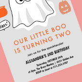 Halloween 2e verjaardag spooktacular kleine boo kaart
