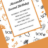 Halloween 2ème anniversaire invitation deuxième fa