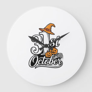Halloween 31 oktober typografie shirt ontwerp_1 grote klok