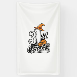 Halloween 31 oktober typografie shirt ontwerp_1 spandoek