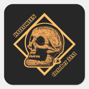 Halloween 31 oktober vierkante sticker