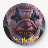 Halloween 3D Scary Clown Papieren Bordje (Voorkant)