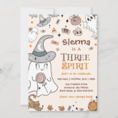 Halloween 3e anniversaire Trois invitations de l'e (Devant)