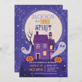Halloween 3rd Ghosts Three House Party achtervolgd Kaart (Voorkant / Achterkant)