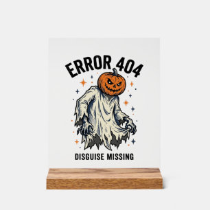 Halloween 404 Kostuum Pompoen Spook Fout Ontwerp_1 Acryl Bord
