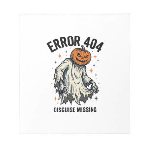 Halloween 404 Kostuum Pompoen Spook Fout Ontwerp_1 Notitieblok