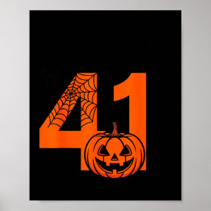Halloween 41 Eenenveertig Vier Meme Slang Verjaard Poster