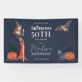 Halloween 50-jarig feestje Welkom Spandoek (Horizontaal)