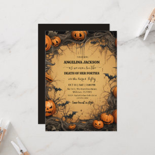 Halloween 50e verjaardag Pompoen Vintage Griezelig Kaart