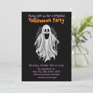 Halloween, 6 esprit, éffrayant, invitation à la fê