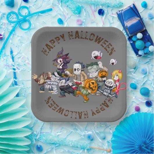 Halloween 9"vierkant document Bord (Feest)