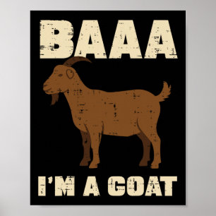 Halloween A Im Goat Funny Animal Costume Mannen Vr Poster