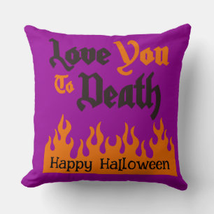 Halloween aangepaste grillige grappige Paarse lief Kussen