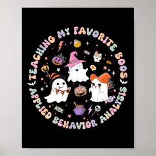 Halloween ABA BCBA RBT Gedragsanalist Ghost Neur Poster