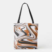Halloween Abstract Kunstzinnig Patroon Draagtas (Achterkant)