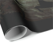 halloween achtergrond met gehakt huis, graven cadeaupapier (Rol Hoek)