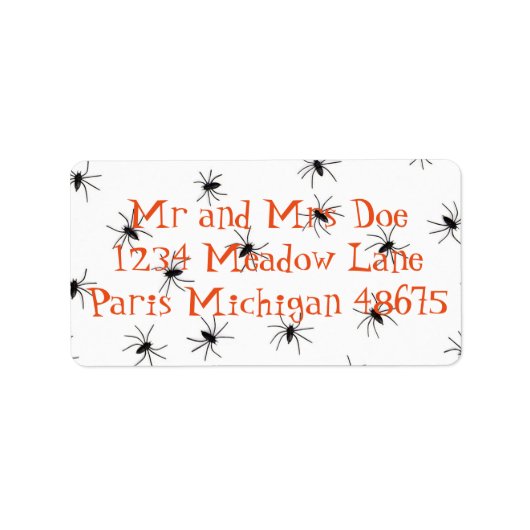 Halloween Adresetiketten/Spiers Etiket (Voorkant)