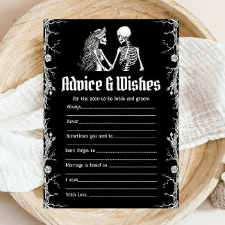 Halloween Advies en Wensen Bruiloftsspel Kaart