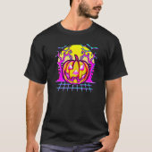 Halloween Aesthetic Vaporwave Synthwave Retro 1980 T-shirt (Voorkant)