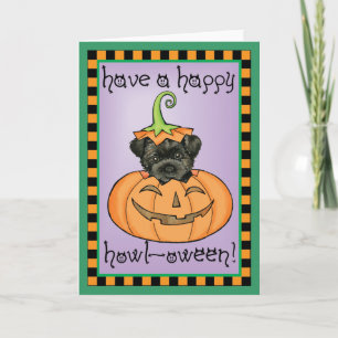 Halloween affenpinscher kaart