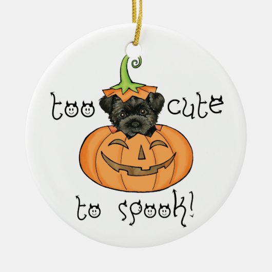 Halloween Affenpinscher Keramisch Ornament (Voorkant)