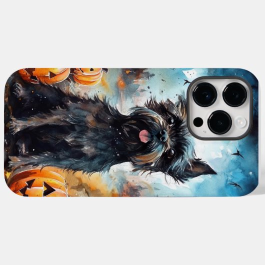 Halloween affenpinscher met pompoenen eng Case-Mate iPhone case (Achterkant (horizontaal))
