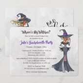 Halloween Afro-Amerikaanse heks vrijgezellenfeest Kaart (Voorkant / Achterkant)