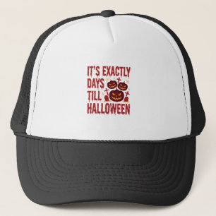 Halloween Aftelling Pompoen Kerkhof Horror Typo Trucker Pet