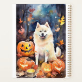 Halloween Akita Américain Avec La Peur Citrouille (Dos)