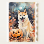 Halloween Akita Avec Peur Citrouille (Dos)
