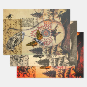Halloween Alchemy Moth Animal Skull Tissue Inpakpapier Vel