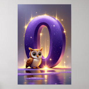 Halloween Alfabet Kinderen ABC Letter O Poster