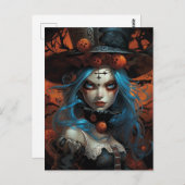 Halloween Alice Briefkaart (Voorkant / Achterkant)