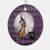 Halloween Alice in Wonderland Cheshire Cat Moon Keramisch Ornament (Links)