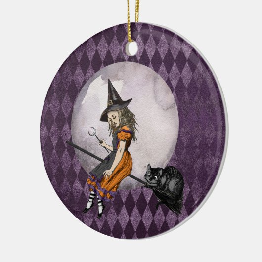 Halloween Alice in Wonderland Cheshire Cat Moon Keramisch Ornament (Links)