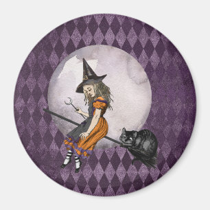 Halloween Alice in Wonderland Cheshire Cat Moon Magneet