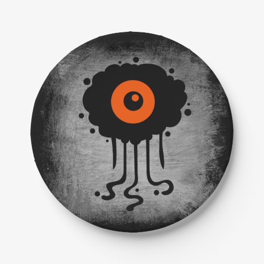 Halloween Alien Cyclops Papieren Bordje (Voorkant)