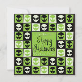 Halloween alien mozaïek kaart (Voorkant)
