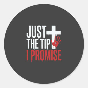 Halloween Alleen De Tip Bloederig Kruis Ronde Sticker