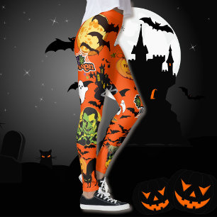 Halloween Alles Cute Leggings Heks Geest Vleermuis