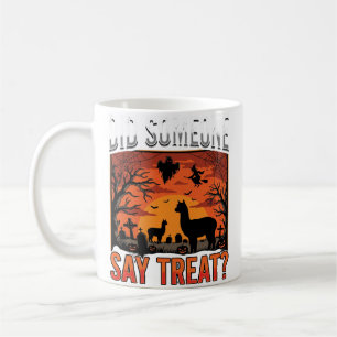 Halloween Alpaca Begraafplaats Heeft Iemand Behand Koffiemok
