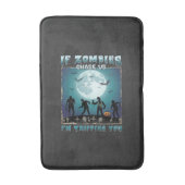 Halloween Als Zombies Ons Achterna Zitten_1 Badmat (Voorkant Verticaal)