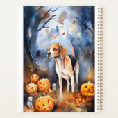 Halloween American English Foxhound avec citrouill (Dos)