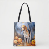 Halloween American English Foxhound with Pumpkins Draagtas (Voorkant)