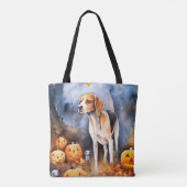 Halloween American English Foxhound with Pumpkins Draagtas (Achterkant)