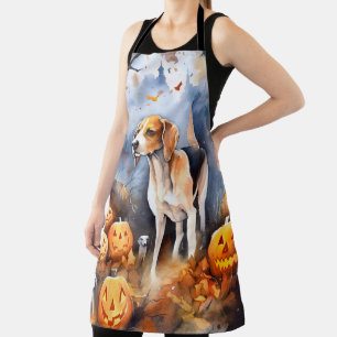 Halloween American English Foxhound with Pumpkins Schort