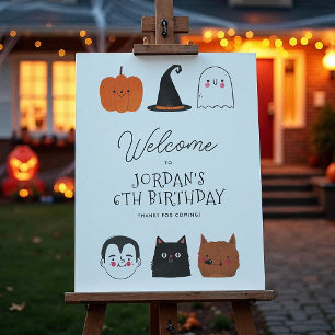 Halloween amis Affiche de bienvenue d'anniversaire
